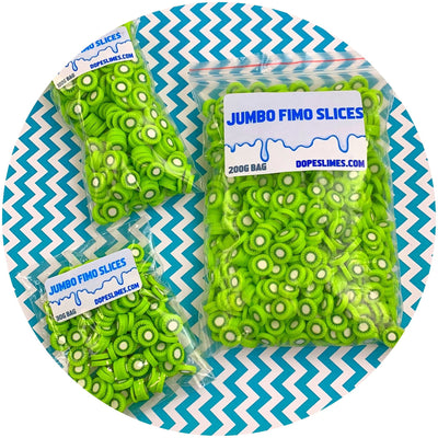 Jumbo Kiwi Fimo Slices - Fimo Slices - Dope Slimes LLC - Dope Slimes LLC