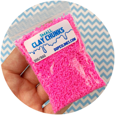 Hot Pink Chunk Sprinkles - Fimo Slices - Dope Slimes LLC - Dope Slimes LLC