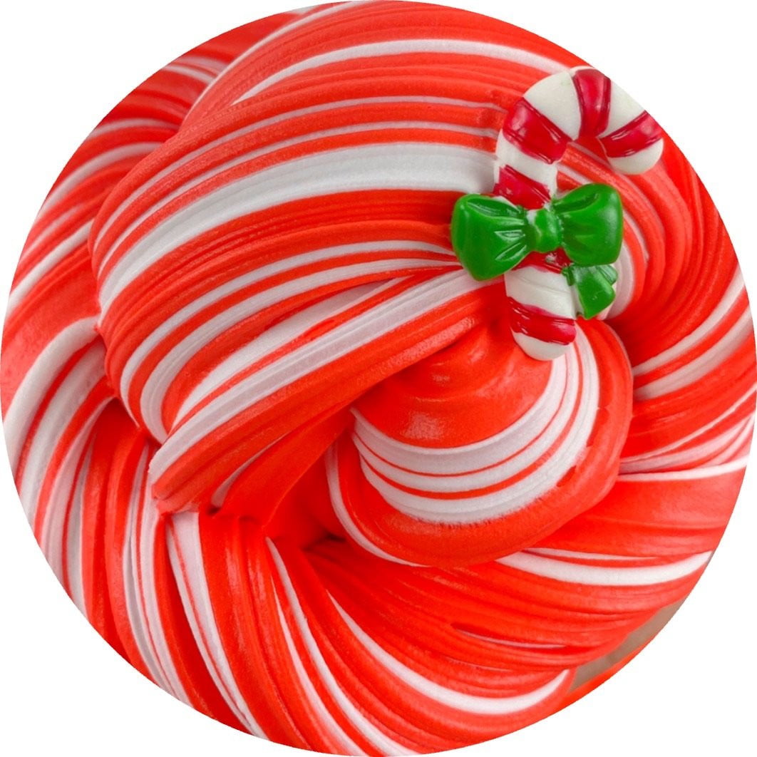 Candy Cane Twist memoryDOUGH Slime - Shop Slime - Dope Slimes