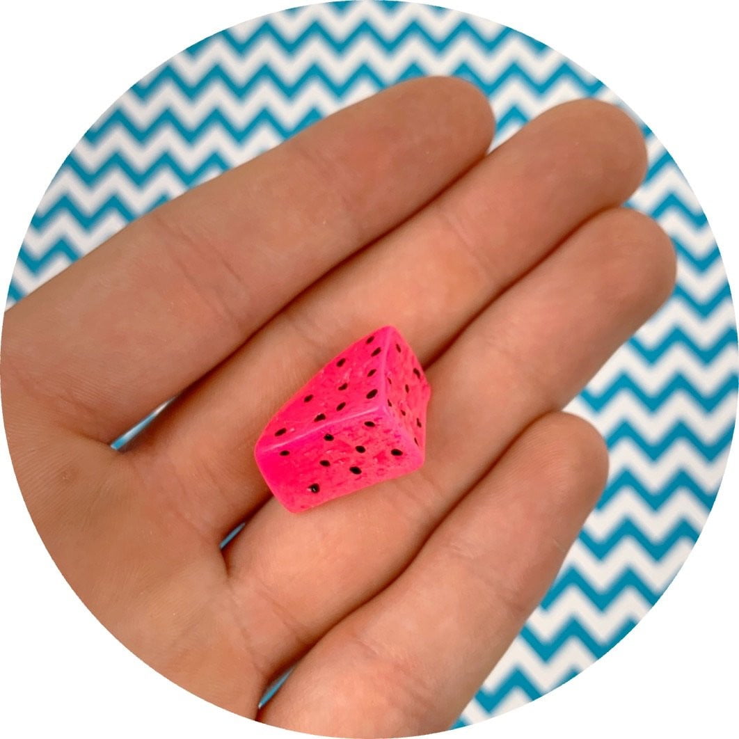 Dragonfruit Chunk Charm - Fimo Slices - Dope Slimes LLC - Dope Slimes LLC