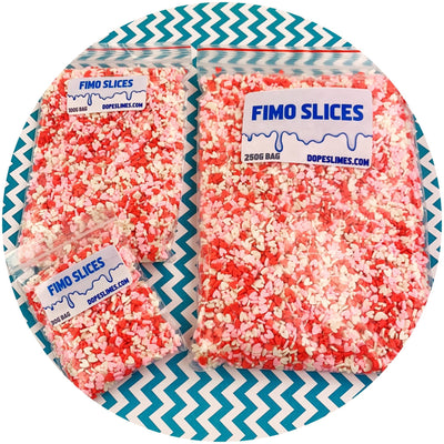 Heart Sprinkles - Fimo Slices - Dope Slimes LLC - Dope Slimes LLC