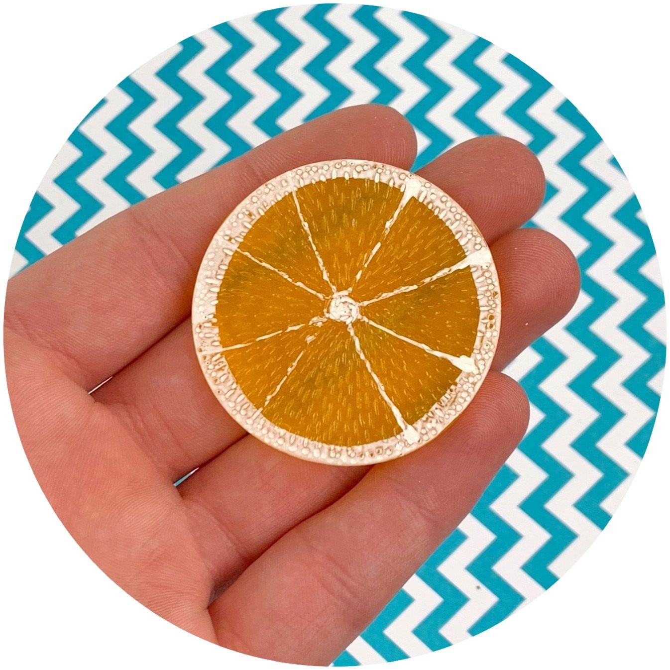 Jumbo Orange Charm - Fimo Slices - Dope Slimes LLC - Dope Slimes LLC