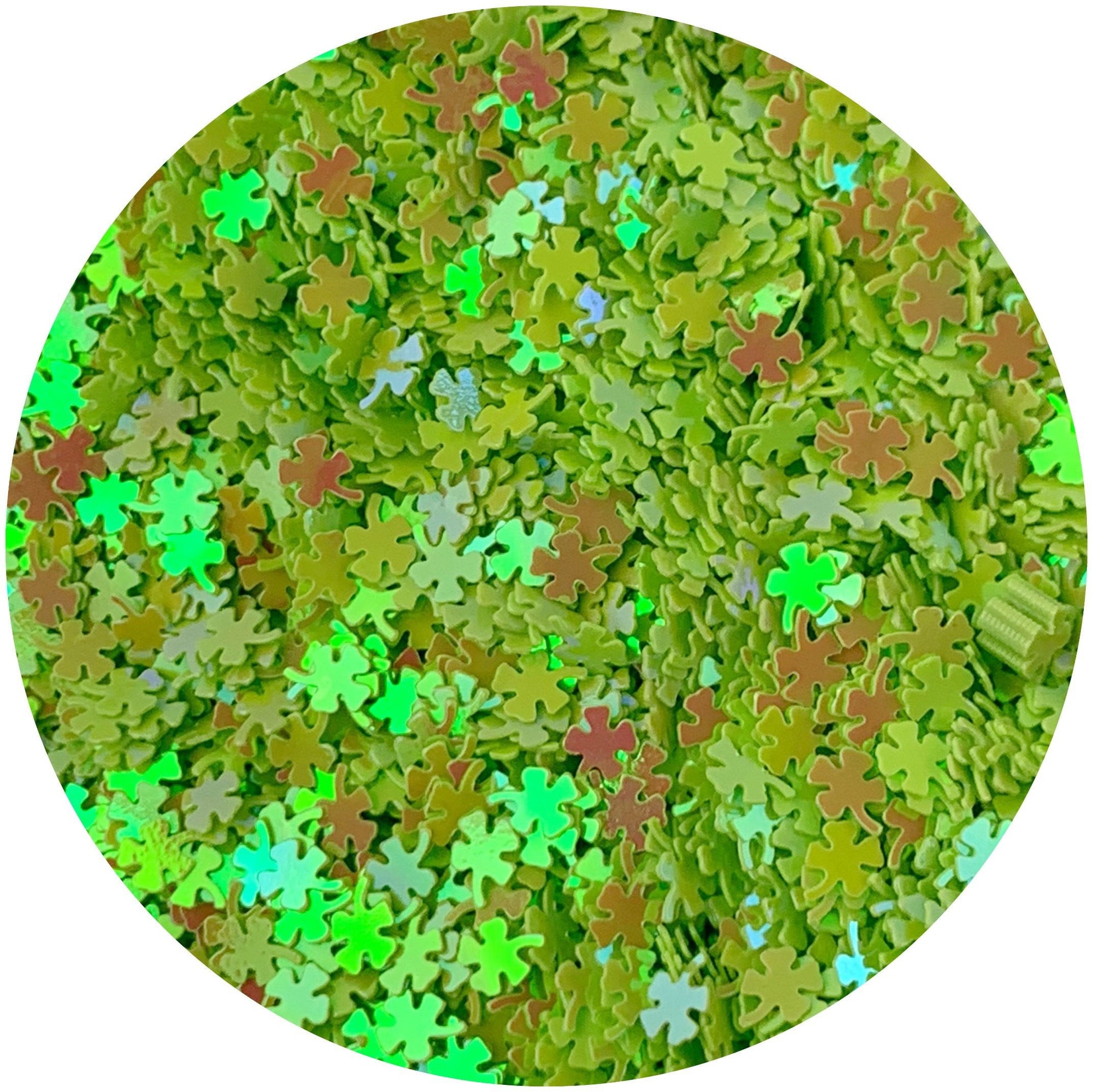 Holographic Clovers - Fimo Slices - Dope Slimes LLC - Dope Slimes LLC