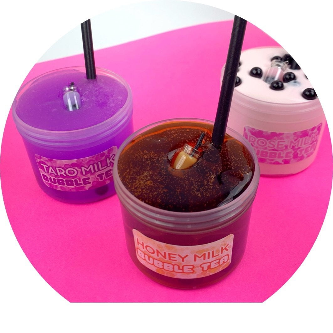 Boba Trio - Cloud Slime - www.dopeslimes.com - Dope Slimes LLC