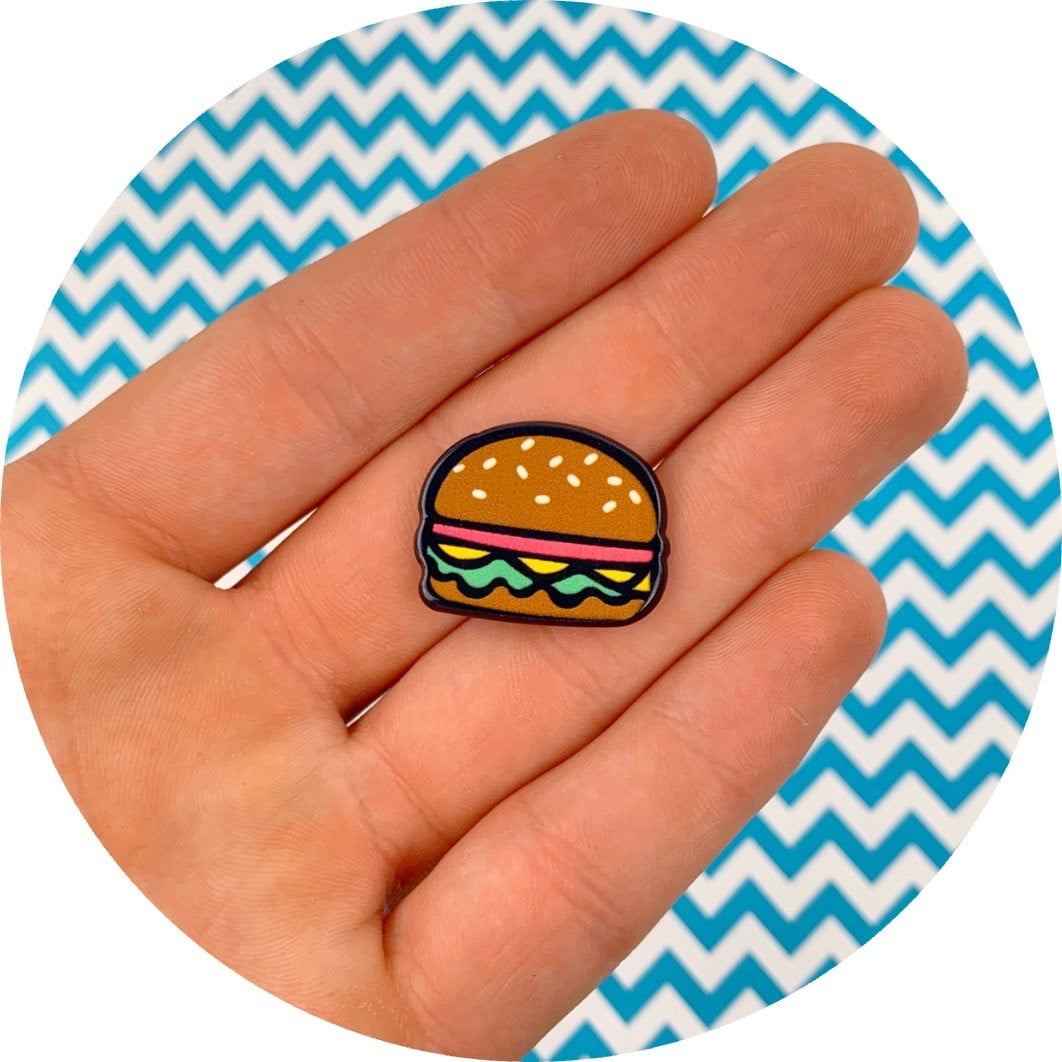 Burger Charm - Fimo Slices - Dope Slimes LLC - Dope Slimes LLC