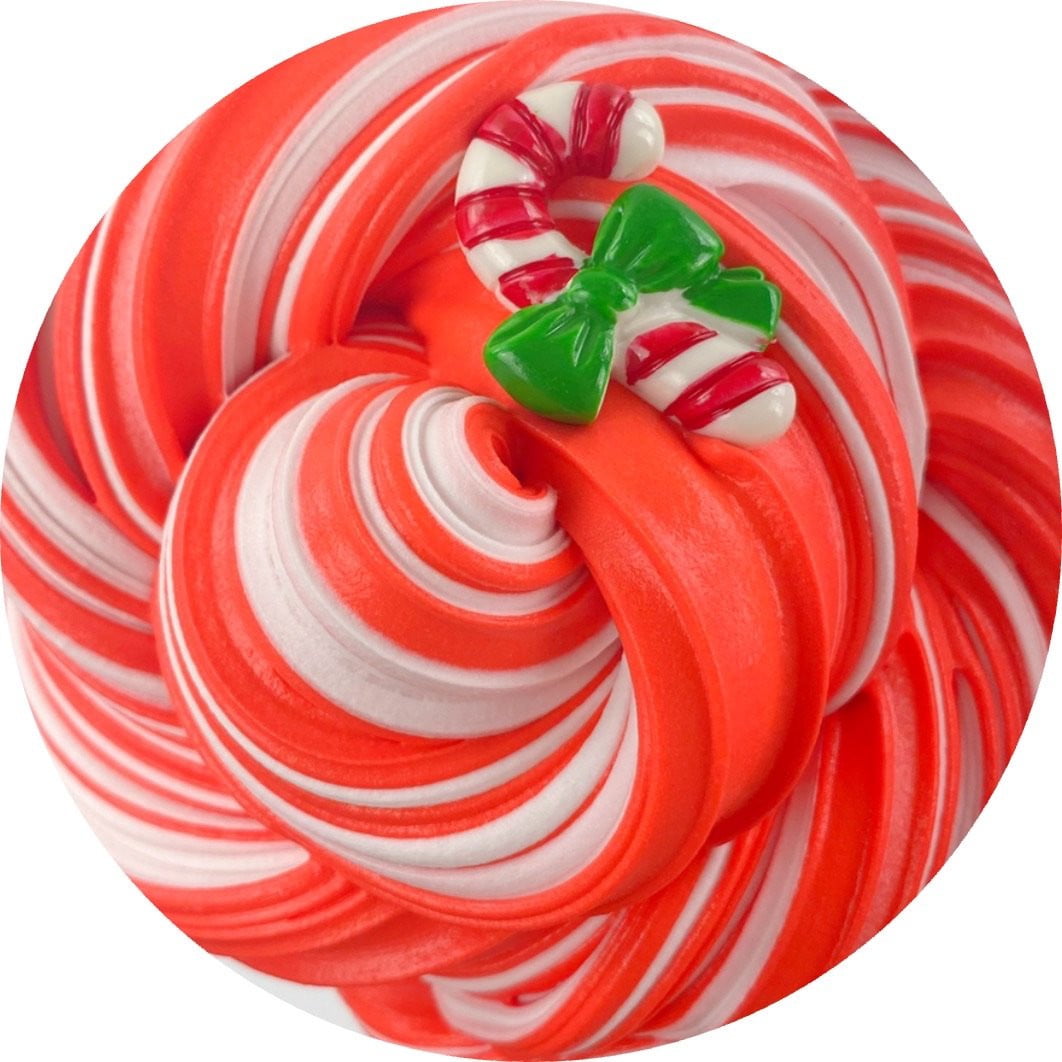 Candy Cane Twist memoryDOUGH Slime - Shop Slime - Dope Slimes