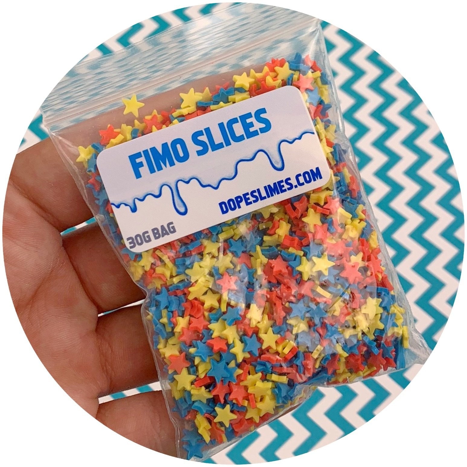 Star Sprinkles V2 - Fimo Slices - Dope Slimes LLC - Dope Slimes LLC