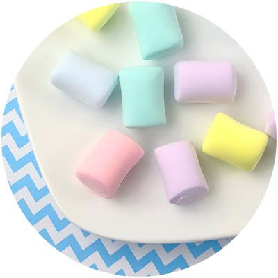 Jumbo Pastel Marshmallows - Fimo Slices - Dope Slimes LLC - Dope Slimes LLC