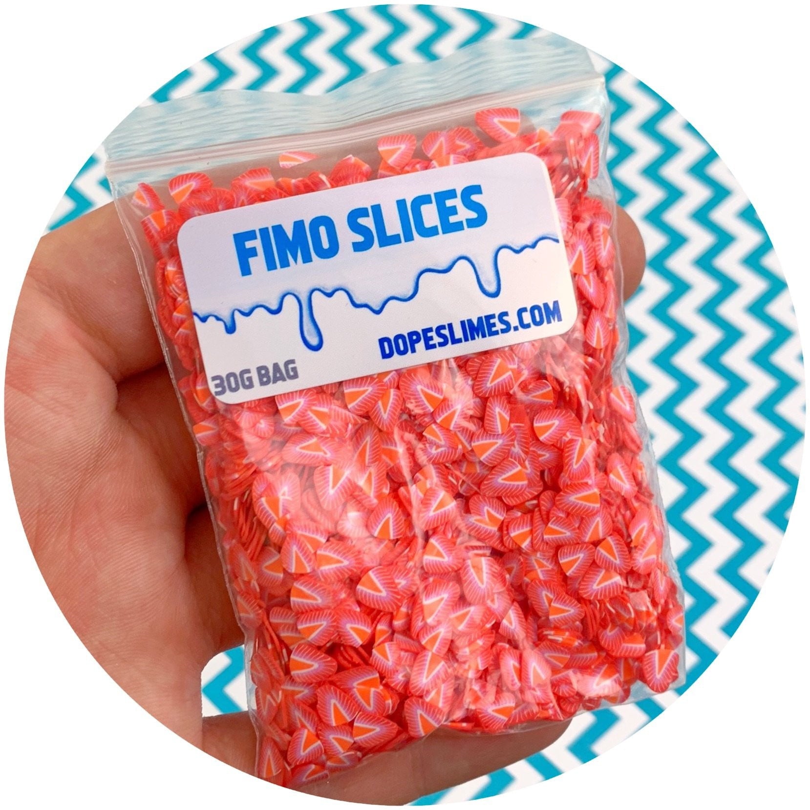 Strawberry Fimo Slices V2 - Fimo Slices - Dope Slimes LLC - Dope Slimes LLC