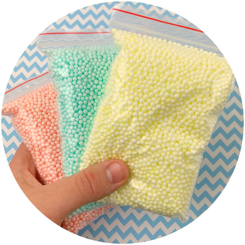 Multi-Pack Small Pastel Foam Beads - Buy Slime Supplies - DopeSlimes
