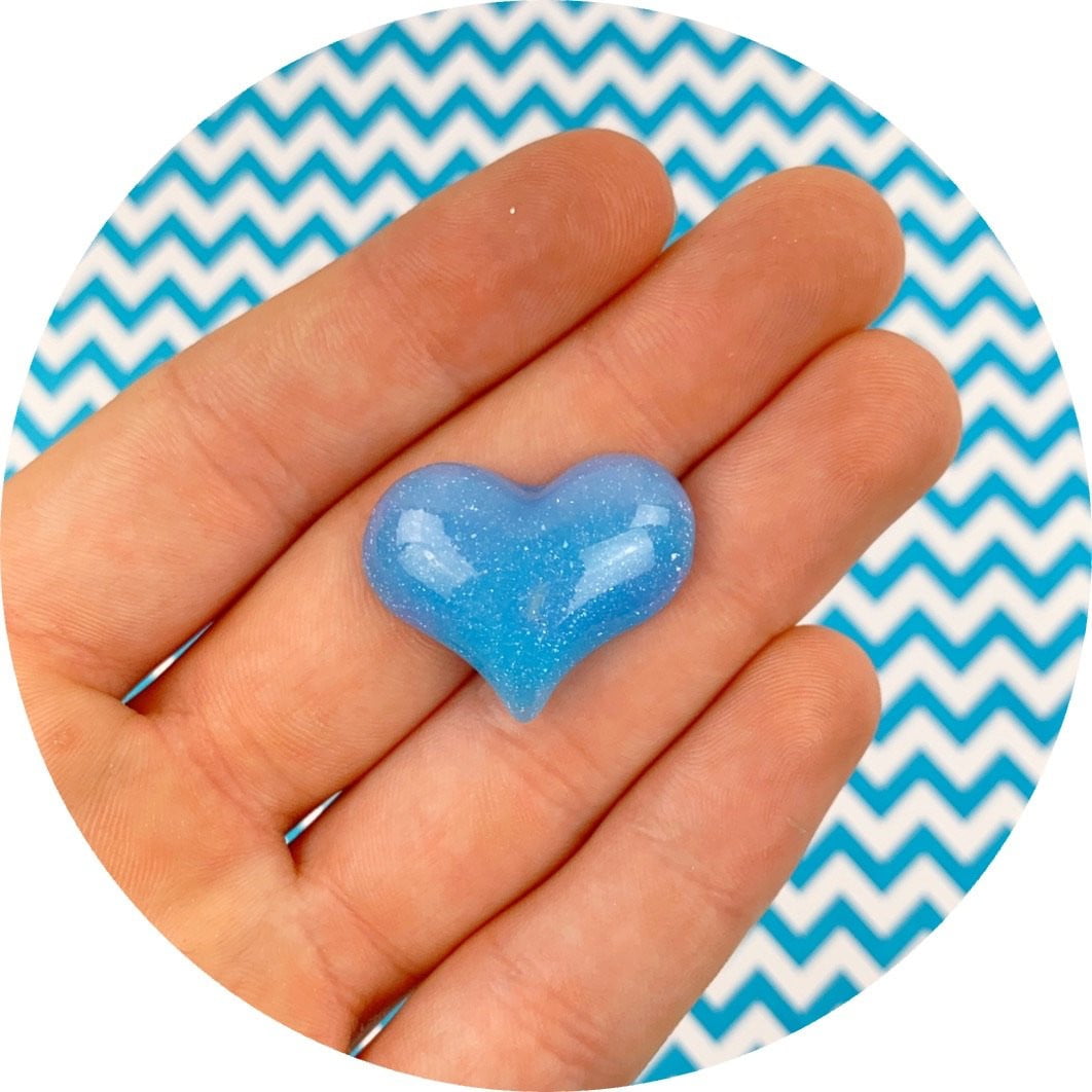 Pastel Heart Charm - Fimo Slices - Dope Slimes LLC - Dope Slimes LLC