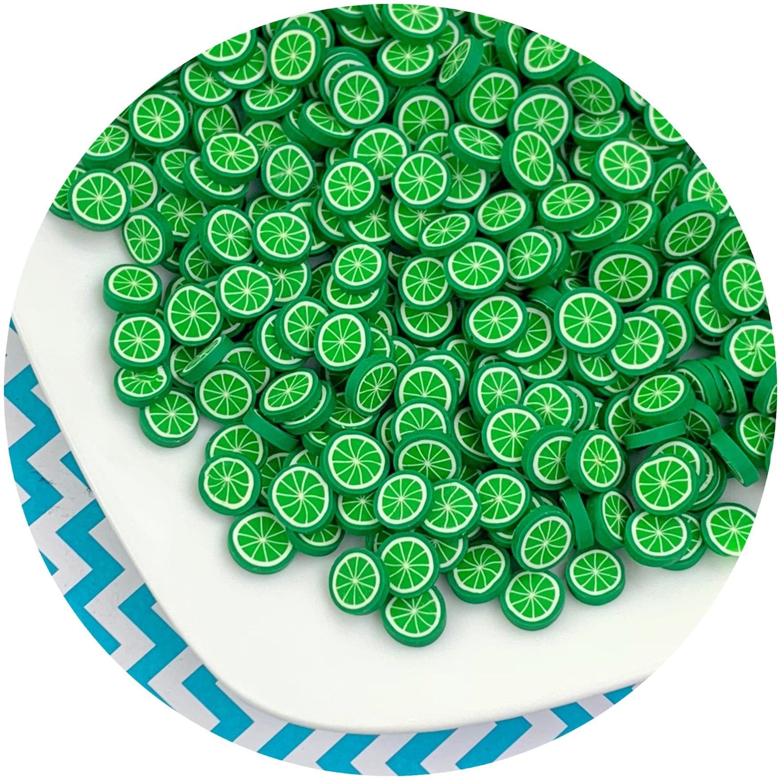 Jumbo Lime Fimo Slices - Fimo Slices - Dope Slimes LLC - Dope Slimes LLC
