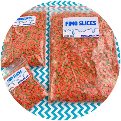 Strawberry Fimo Slices - Fimo Slices - Dope Slimes LLC - Dope Slimes LLC