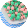 Duo Colored Pom Poms - Fimo Slices - Dope Slimes LLC - Dope Slimes LLC