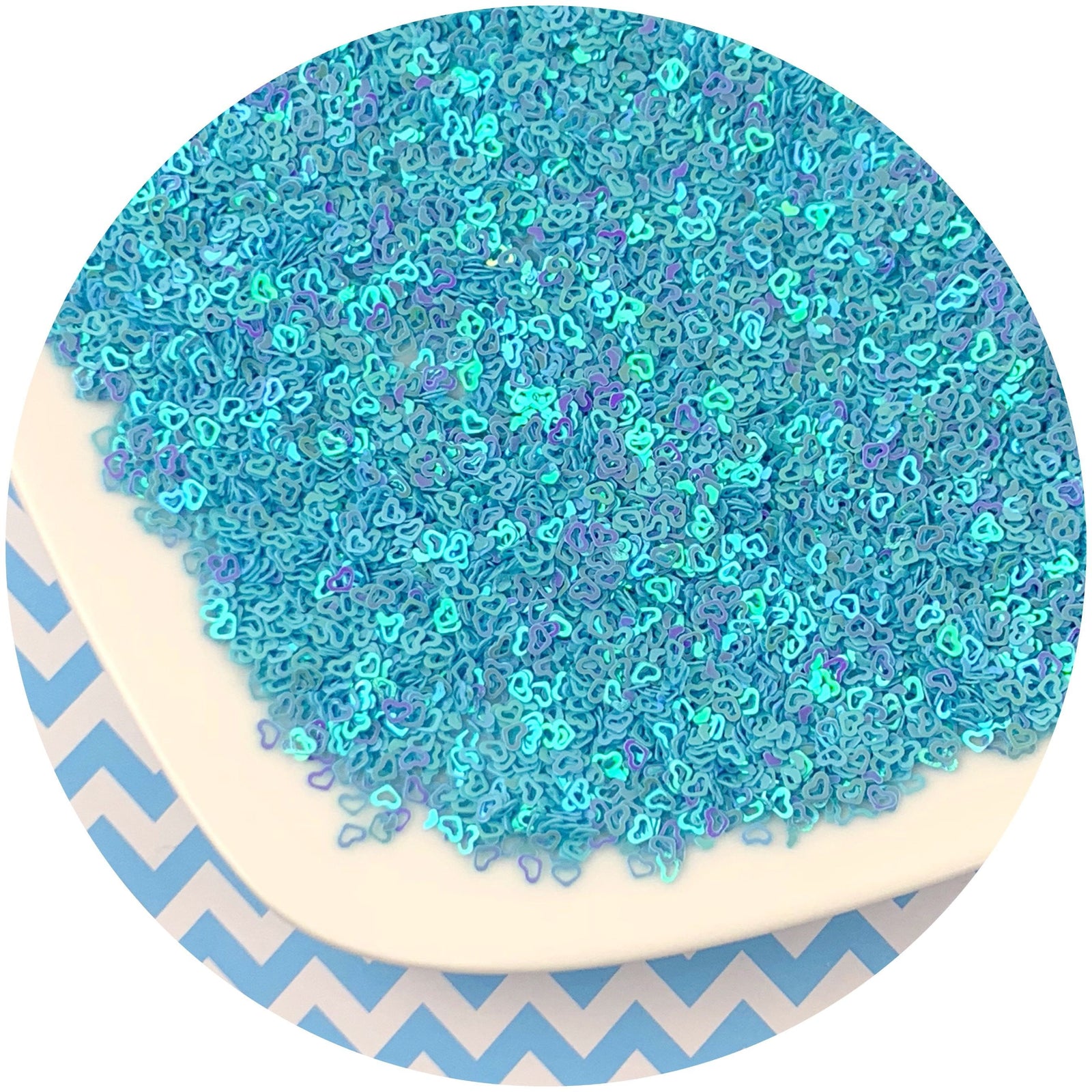 Blue Hearts - Fimo Slices - Dope Slimes LLC - Dope Slimes LLC