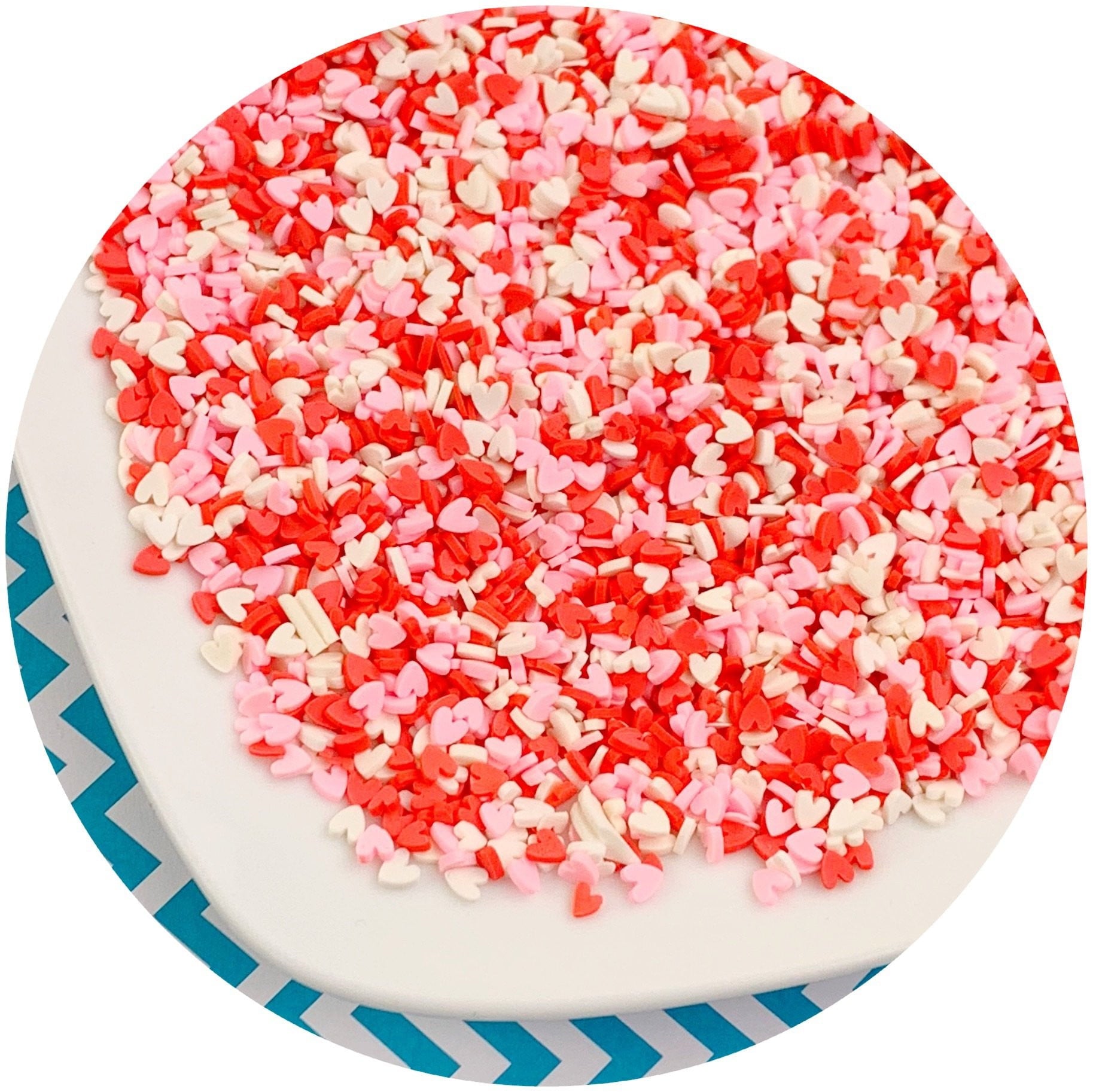 Heart Sprinkles - Fimo Slices - Dope Slimes LLC - Dope Slimes LLC