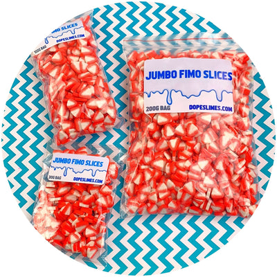 Jumbo Strawberry Fimo Slices - Fimo Slices - Dope Slimes LLC - Dope Slimes LLC