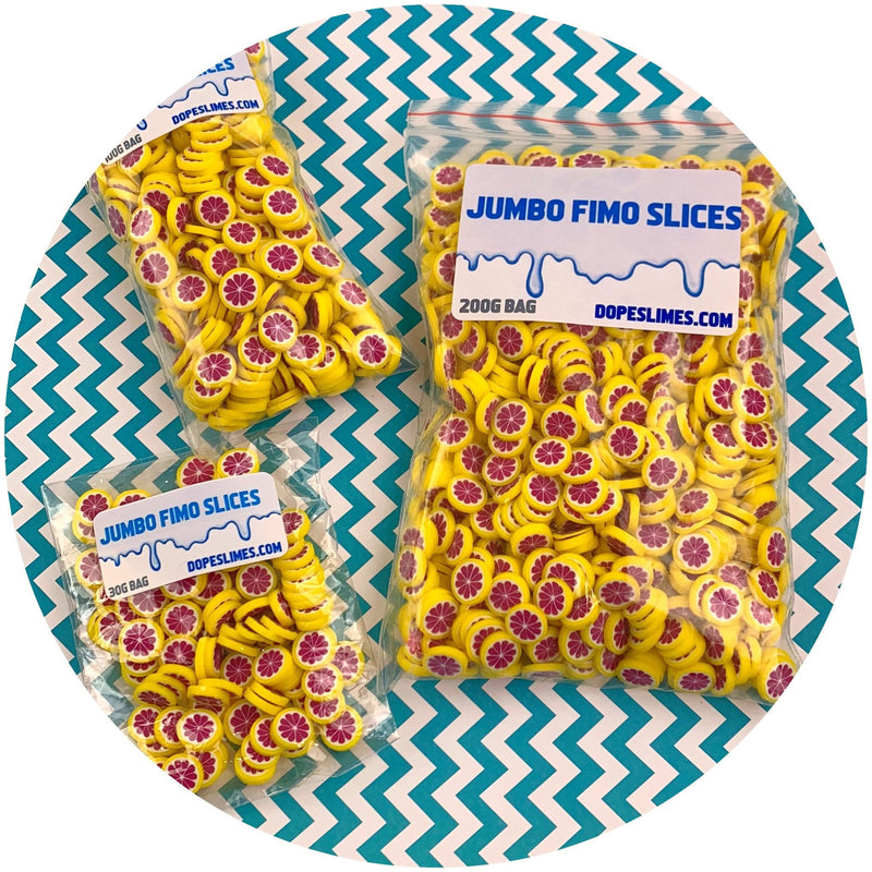Jumbo Grapefruit Fimo Slices - Fimo Slices - Dope Slimes LLC - Dope Slimes LLC