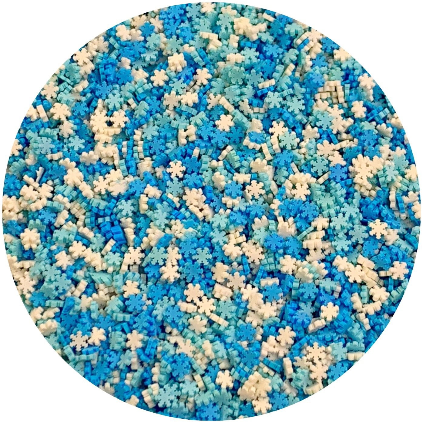 Snow Flake Sprinkles - Fimo Slices - Dope Slimes LLC - Dope Slimes LLC