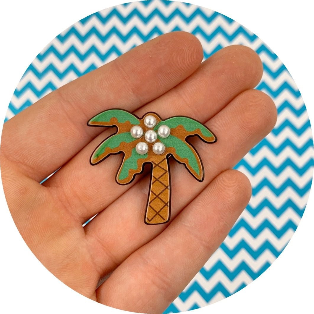 Palm Tree Charm - Fimo Slices - Dope Slimes LLC - Dope Slimes LLC