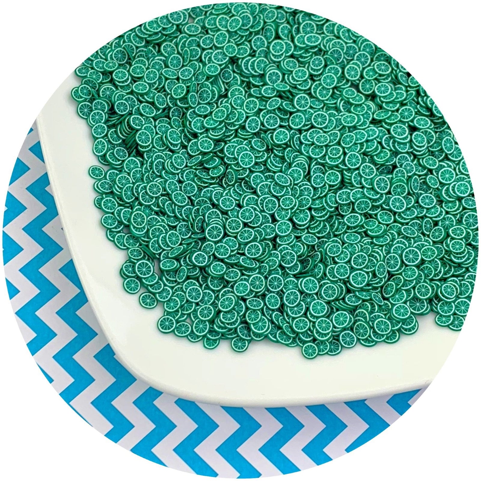 Lime Fimo Slices - Fimo Slices - Dope Slimes LLC - Dope Slimes LLC