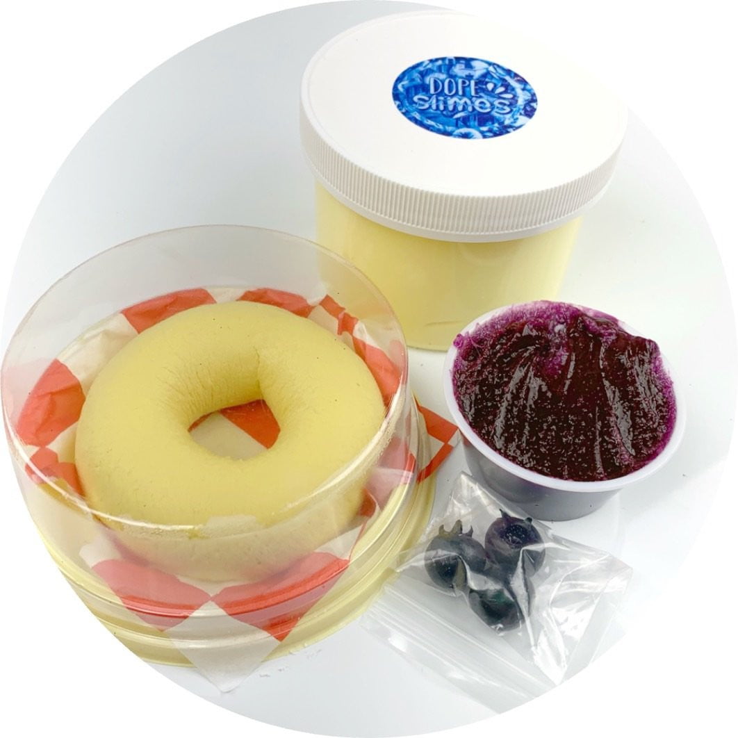 Blueberry Lemon Donut DIY Slime Scented - Shop Slime - Dope Slimes