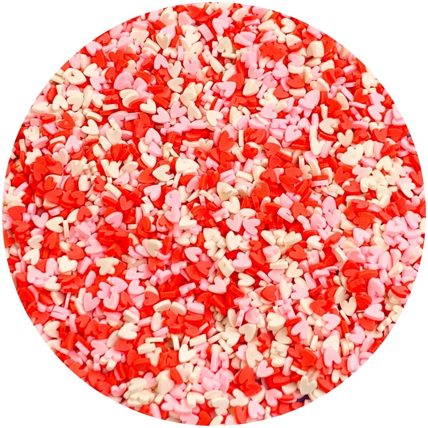 Heart Sprinkles - Fimo Slices - Dope Slimes LLC - Dope Slimes LLC