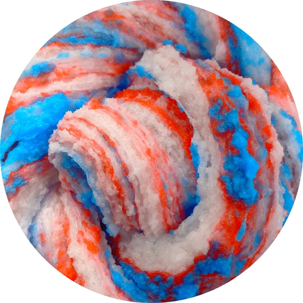 Galactic Bomb Pop Snow Fizz Slime - Shop Slime - Dope Slimes