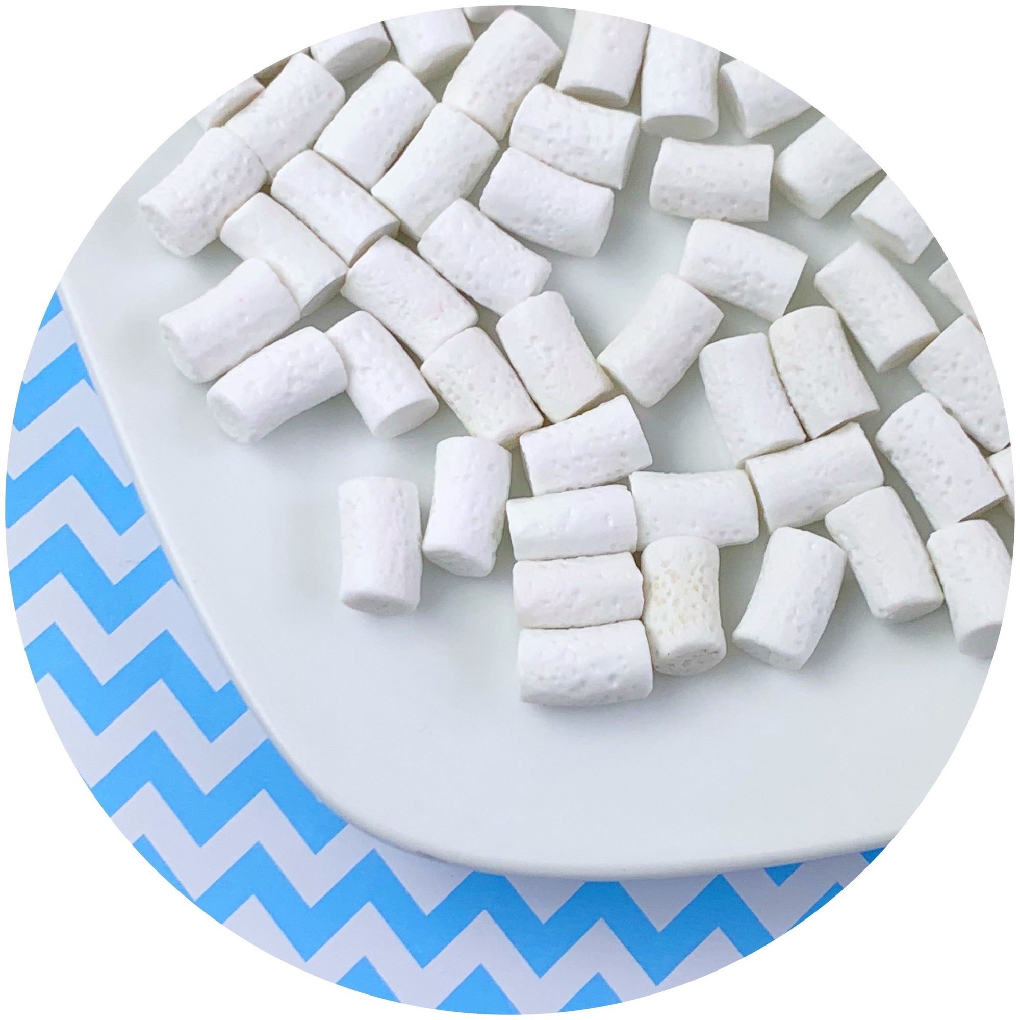 White Mini Marshmallows - Fimo Slices - Dope Slimes LLC - Dope Slimes LLC