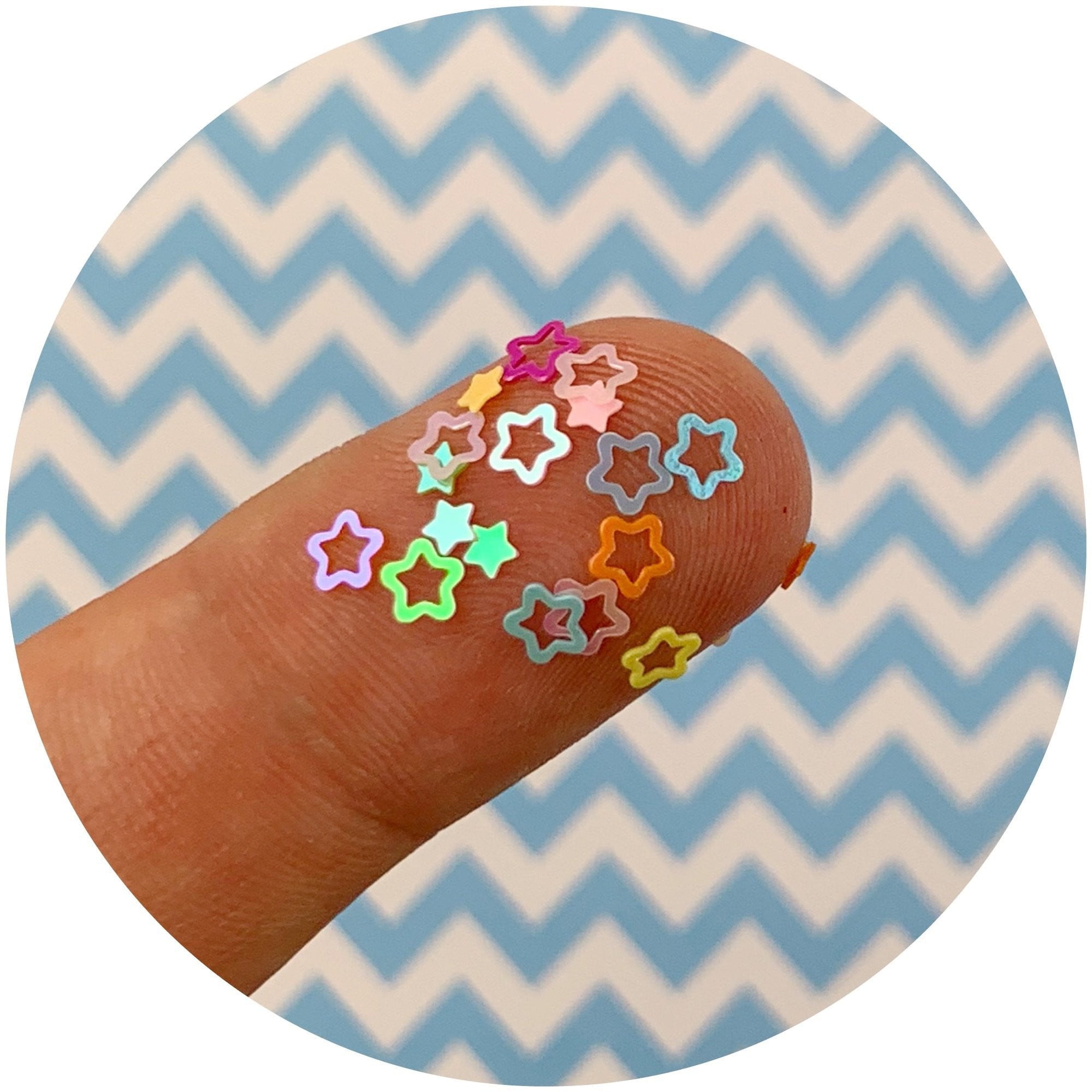 Multi Colored Stars Glitter - Fimo Slices - Dope Slimes LLC - Dope Slimes LLC