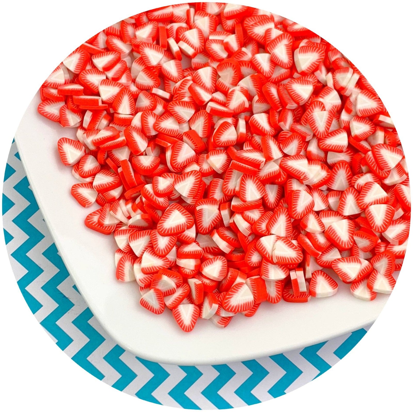 Jumbo Strawberry Fimo Slices - Fimo Slices - Dope Slimes LLC - Dope Slimes LLC