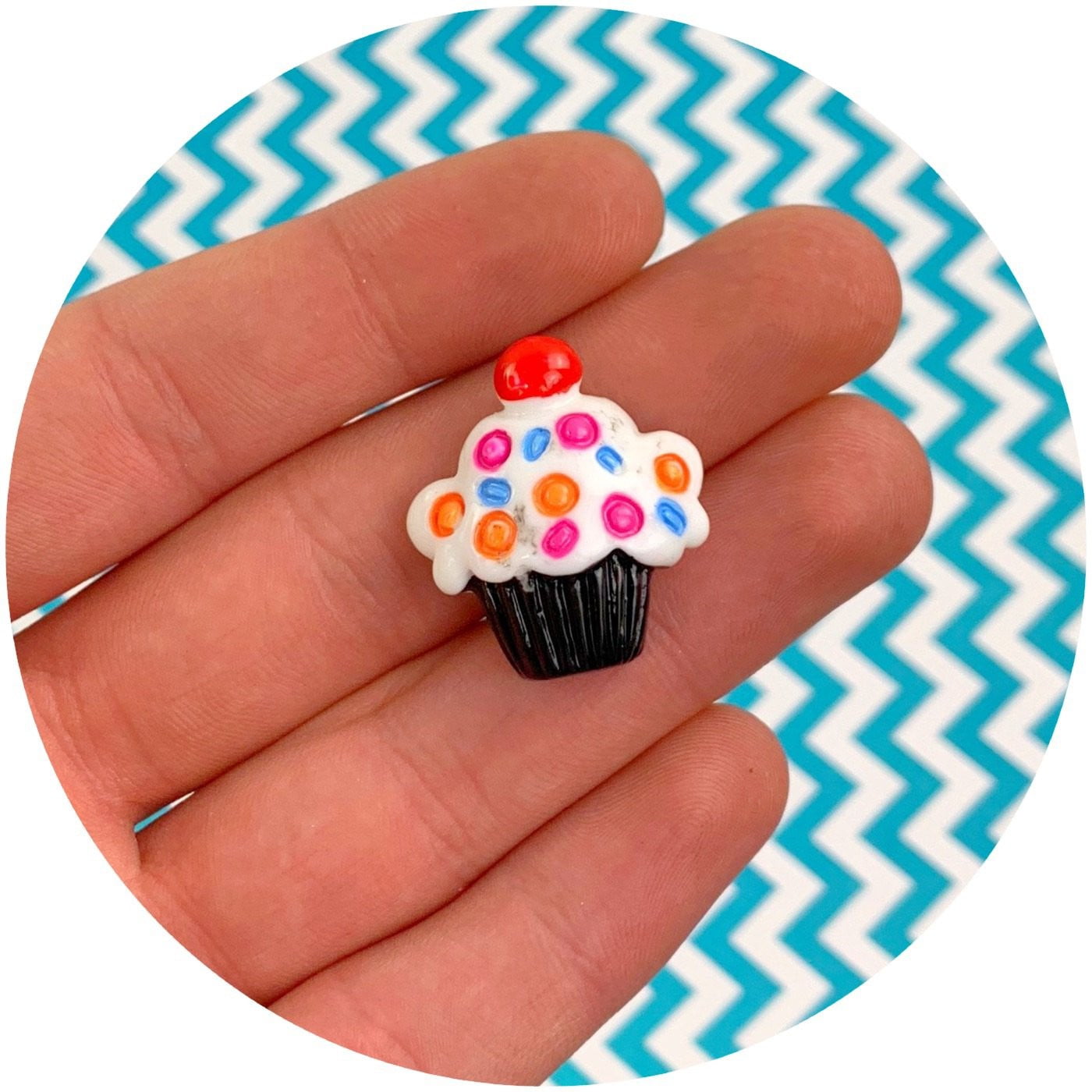Chocolate Cupcake Charm - Fimo Slices - Dope Slimes LLC - Dope Slimes LLC