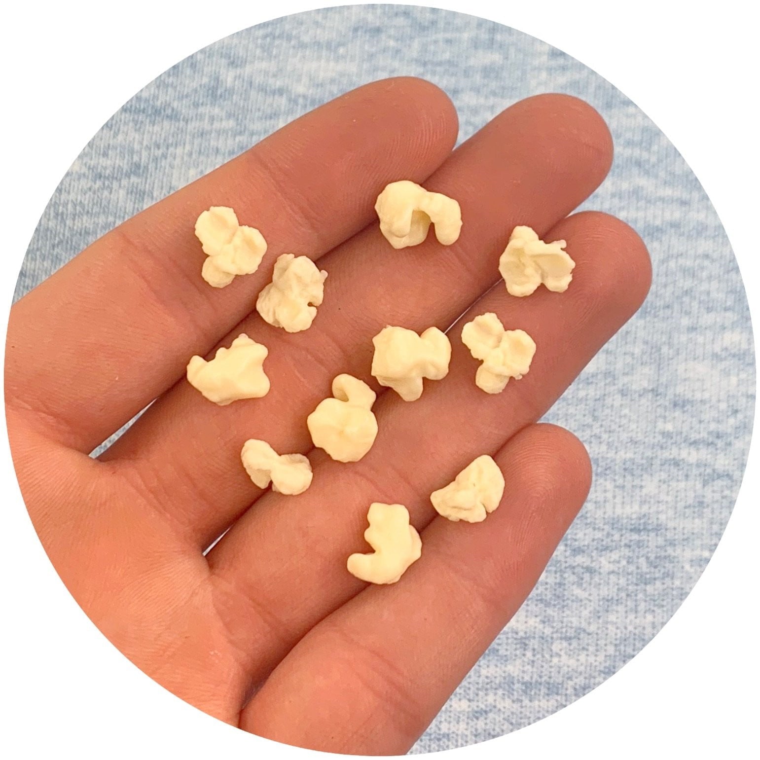 White Mini Popcorns - Fimo Slices - Dope Slimes LLC - Dope Slimes LLC
