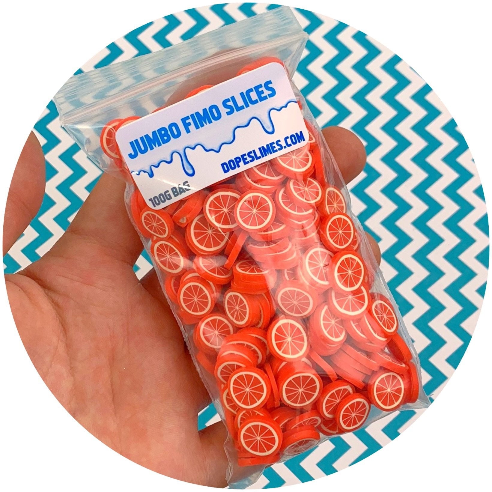 Jumbo Orange Fruit Fimo Slices - Fimo Slices - Dope Slimes LLC - Dope Slimes LLC