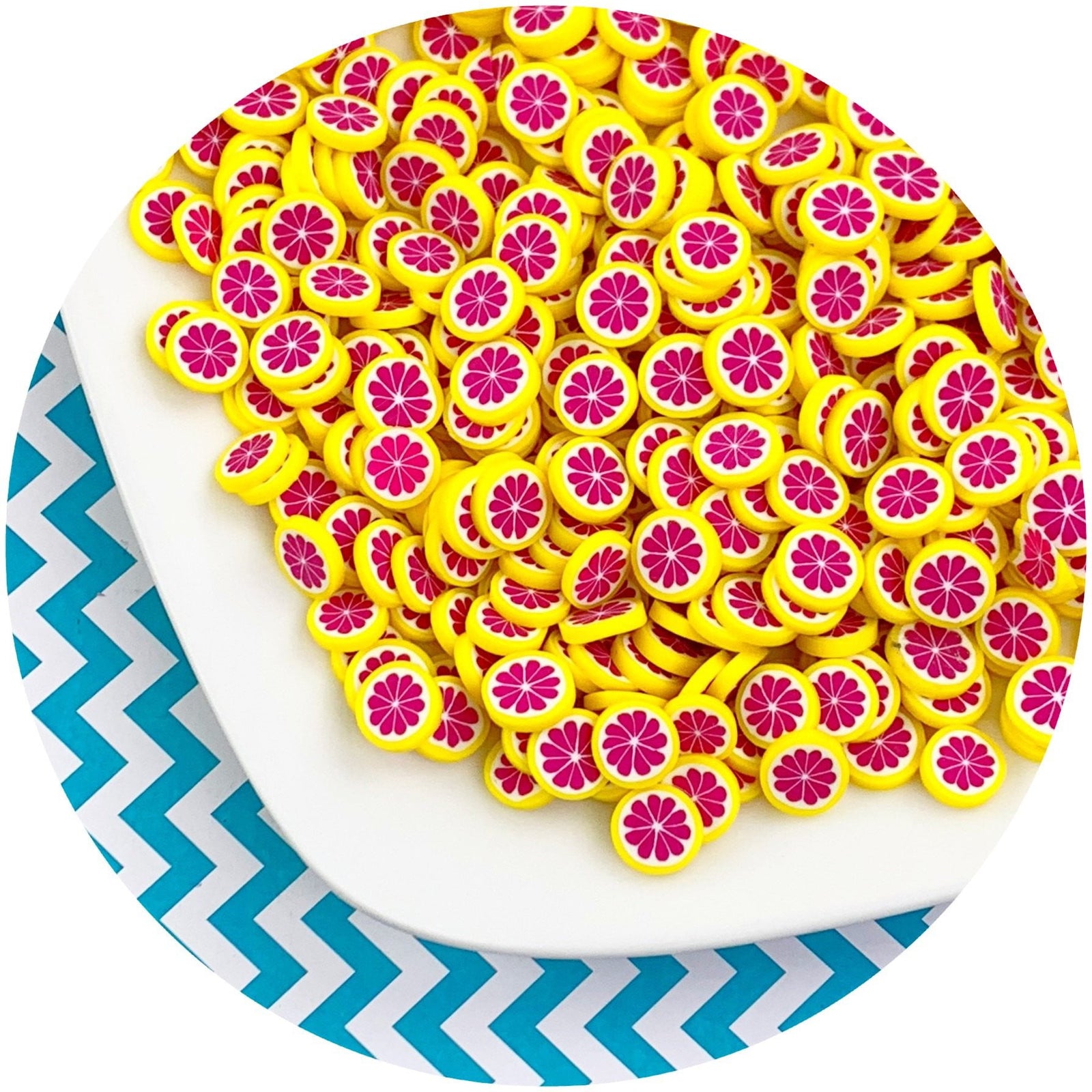 Jumbo Grapefruit Fimo Slices - Fimo Slices - Dope Slimes LLC - Dope Slimes LLC