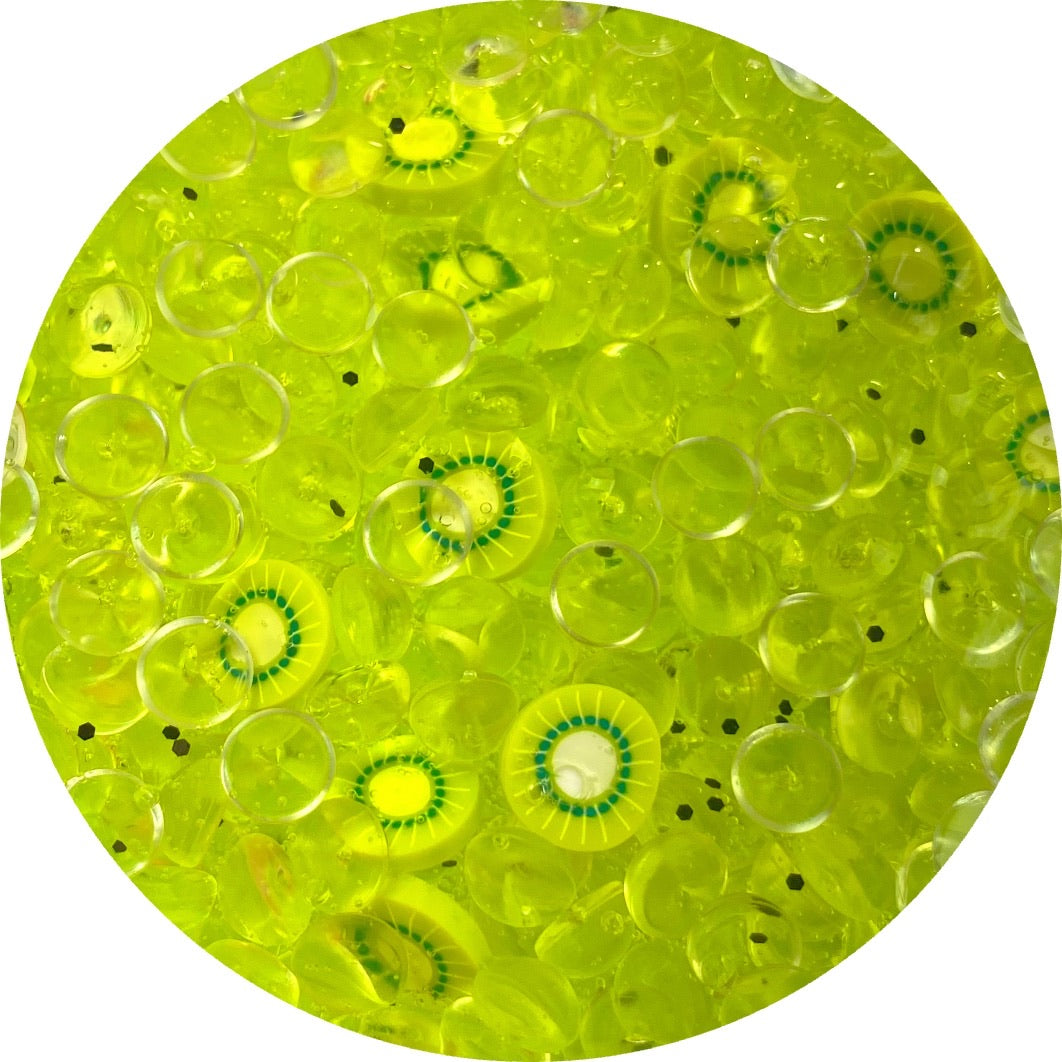 Kiwi-Starfruit Refresher Fishbowl Slime - Shop Slime - Dope Slimes