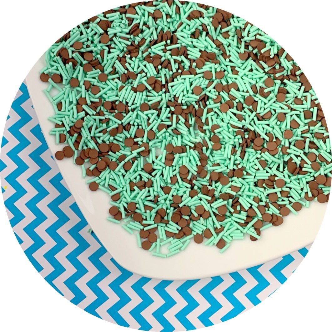 Mint Chip Sprinkle Mix - Fimo Slices - Dope Slimes LLC - Dope Slimes LLC