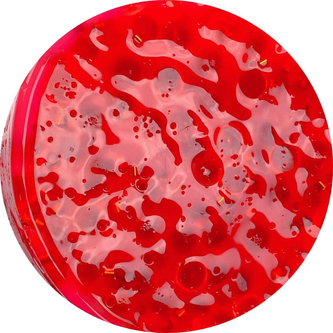 Pomegranate Seed Freeze Clear Bingsu Slime - Shop Slime - Dope Slimes