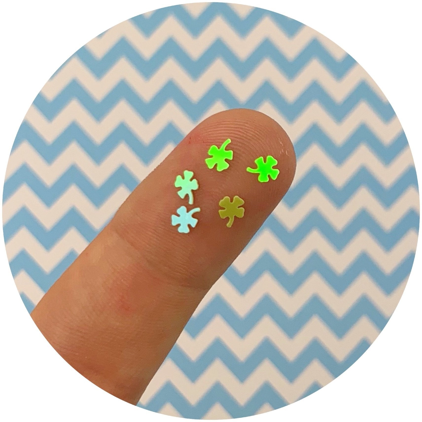 Holographic Clovers - Fimo Slices - Dope Slimes LLC - Dope Slimes LLC