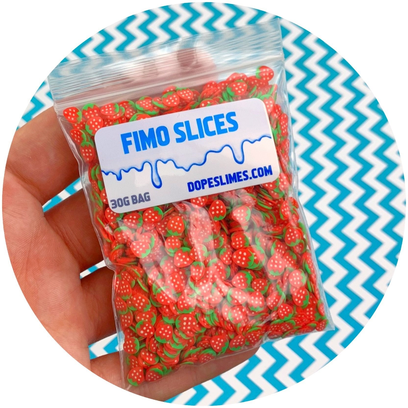 Strawberry Fimo Slices - Fimo Slices - Dope Slimes LLC - Dope Slimes LLC