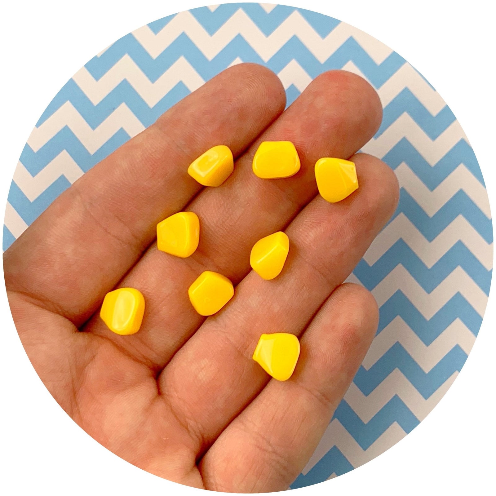 Corn Pieces - Fimo Slices - Dope Slimes LLC - Dope Slimes LLC