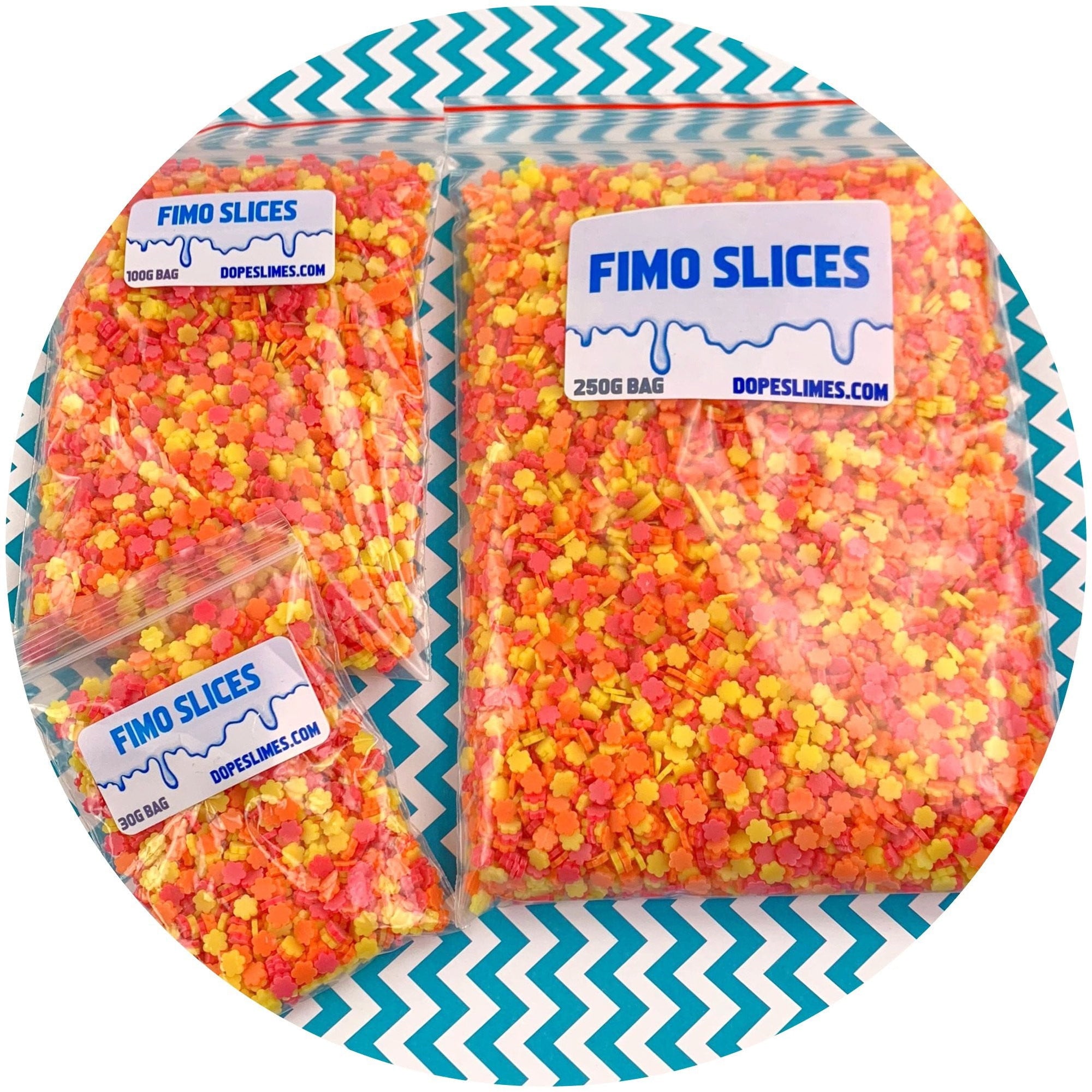 Dope Slimes Jumbo Mixed Fruit FIMO Slice Slime Add-Ins