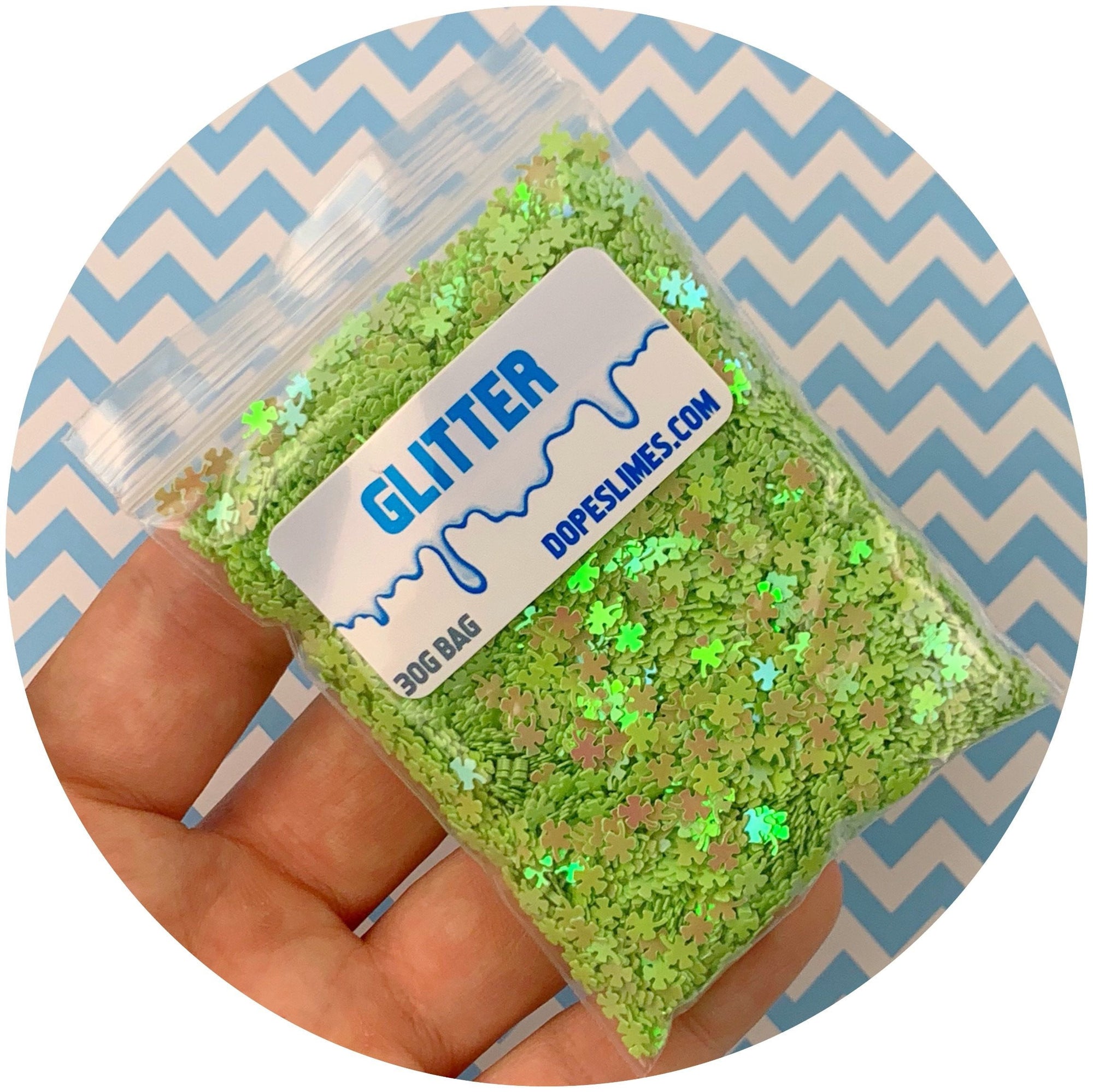 Holographic Clovers - Fimo Slices - Dope Slimes LLC - Dope Slimes LLC