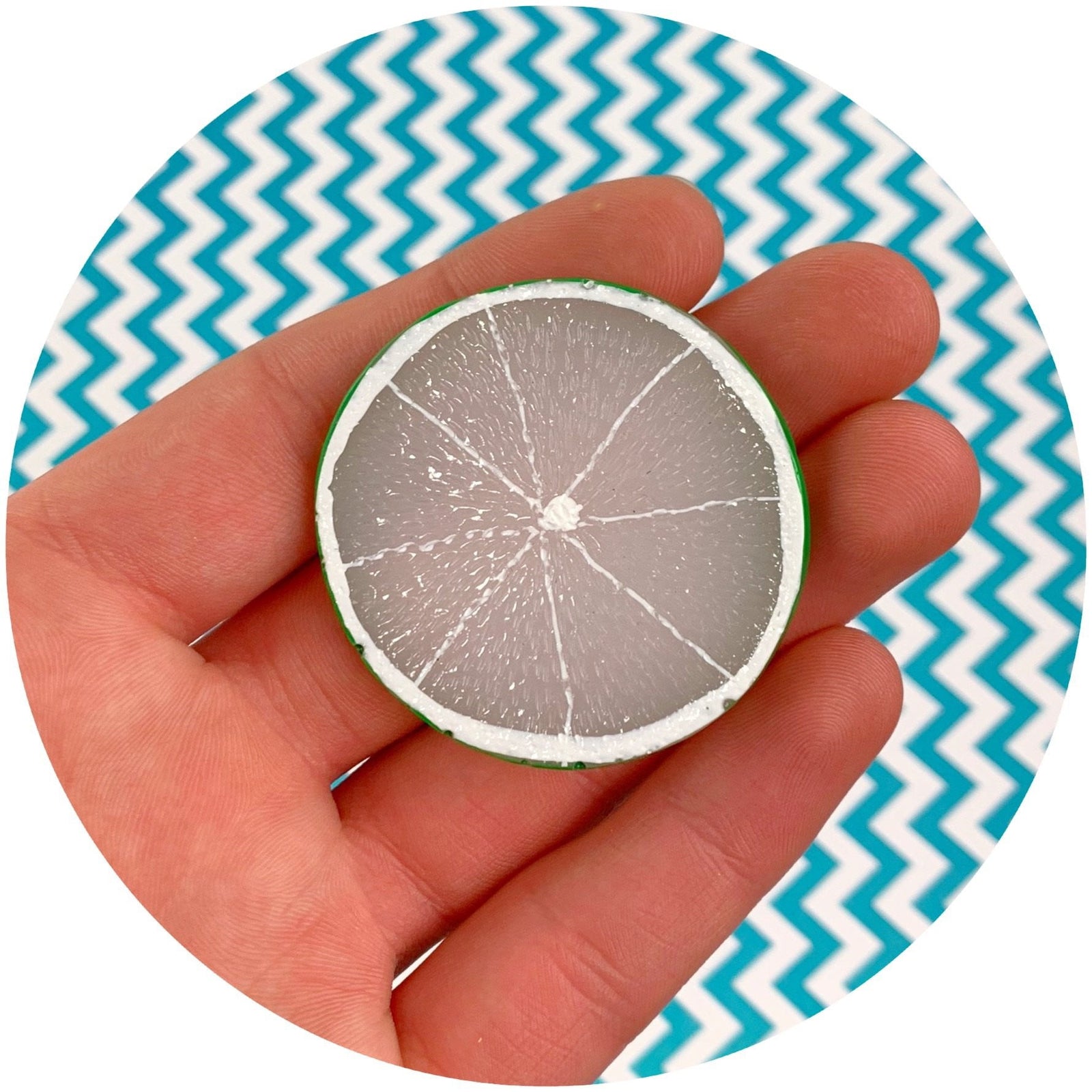 Jumbo Lime Charm - Fimo Slices - Dope Slimes LLC - Dope Slimes LLC