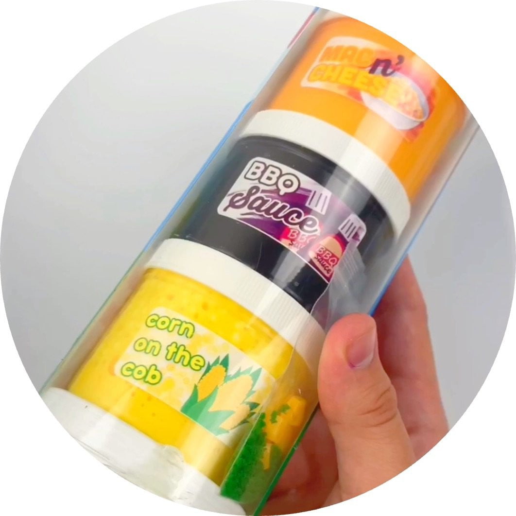 BBQ Trio - Cloud Slime - www.dopeslimes.com - Dope Slimes LLC