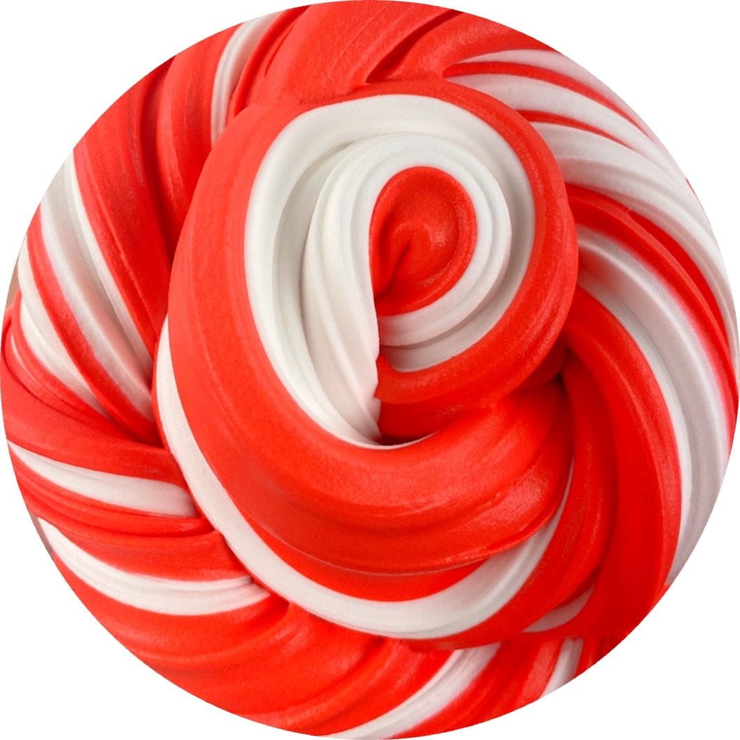 Candy Cane Twist memoryDOUGH Slime - Shop Slime - Dope Slimes