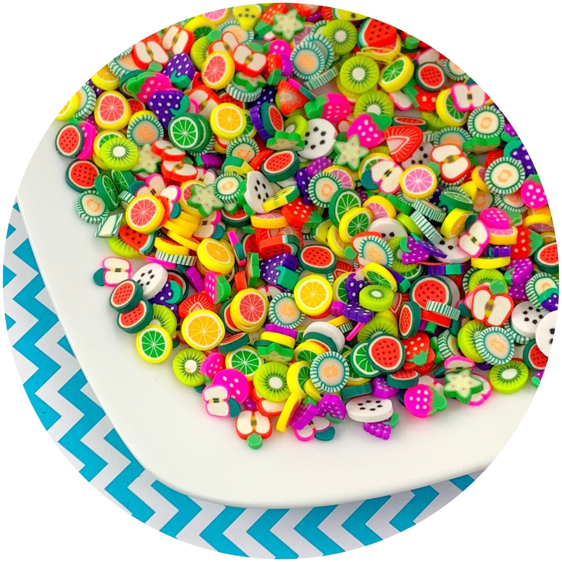 Jumbo Mixed Fruit Fimo Slices - Fimo Slices - Dope Slimes LLC - Dope Slimes LLC