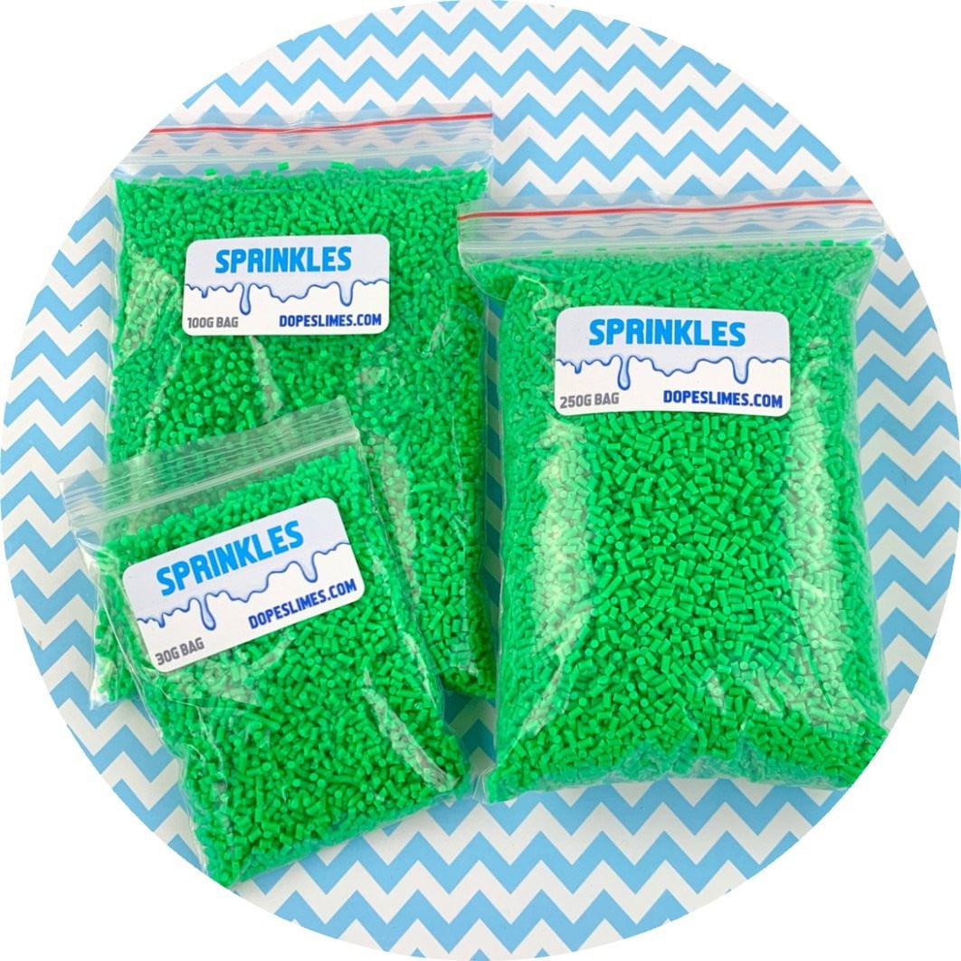 Green Sprinkles - Shop Slime Supplies - Dope Slimes