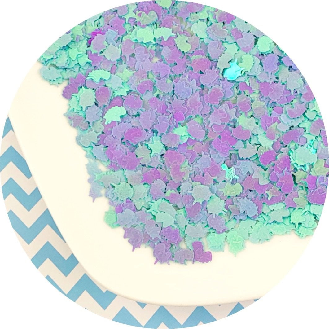 Turquoise Holographic Unicorns - Shop Slime Supplies - Dope Slimes
