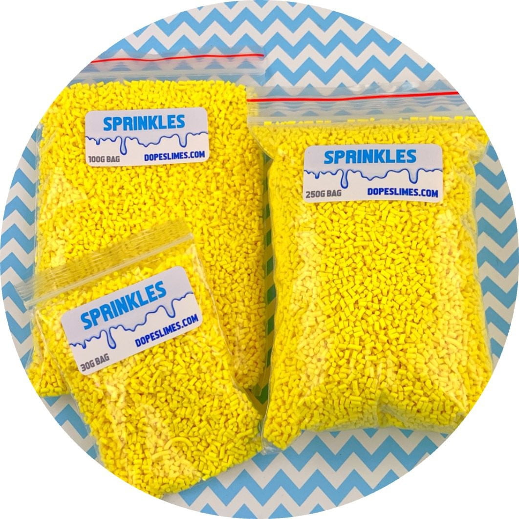Yellow Sprinkles - Shop Slime Supplies - Dope Slimes